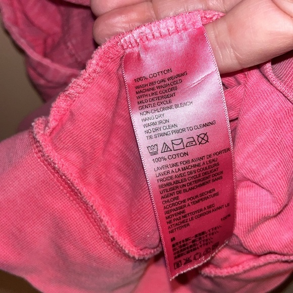 Tommy Bahama tunic styled cowl neck zip up sweatshirt hot pink size large - Picture 13 of 15